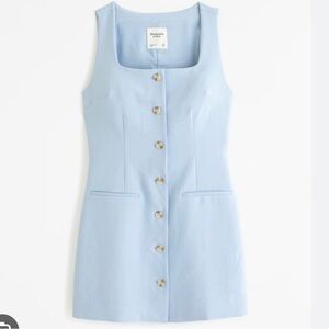 The A&F Mara Vest Mini Dress Light Blue
